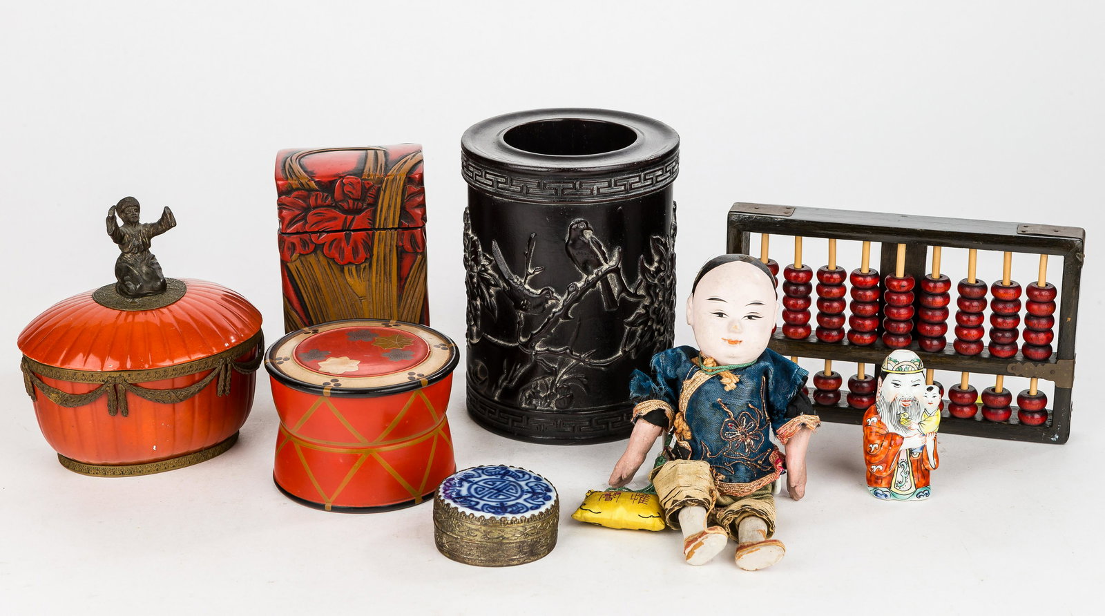 Asian Boxes, Doll & Snuff Bottle (1 of 9)