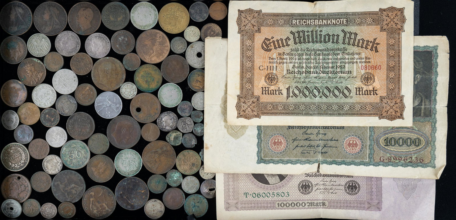 Foreign Coins, German Marks Paper Currency (1 of 6)