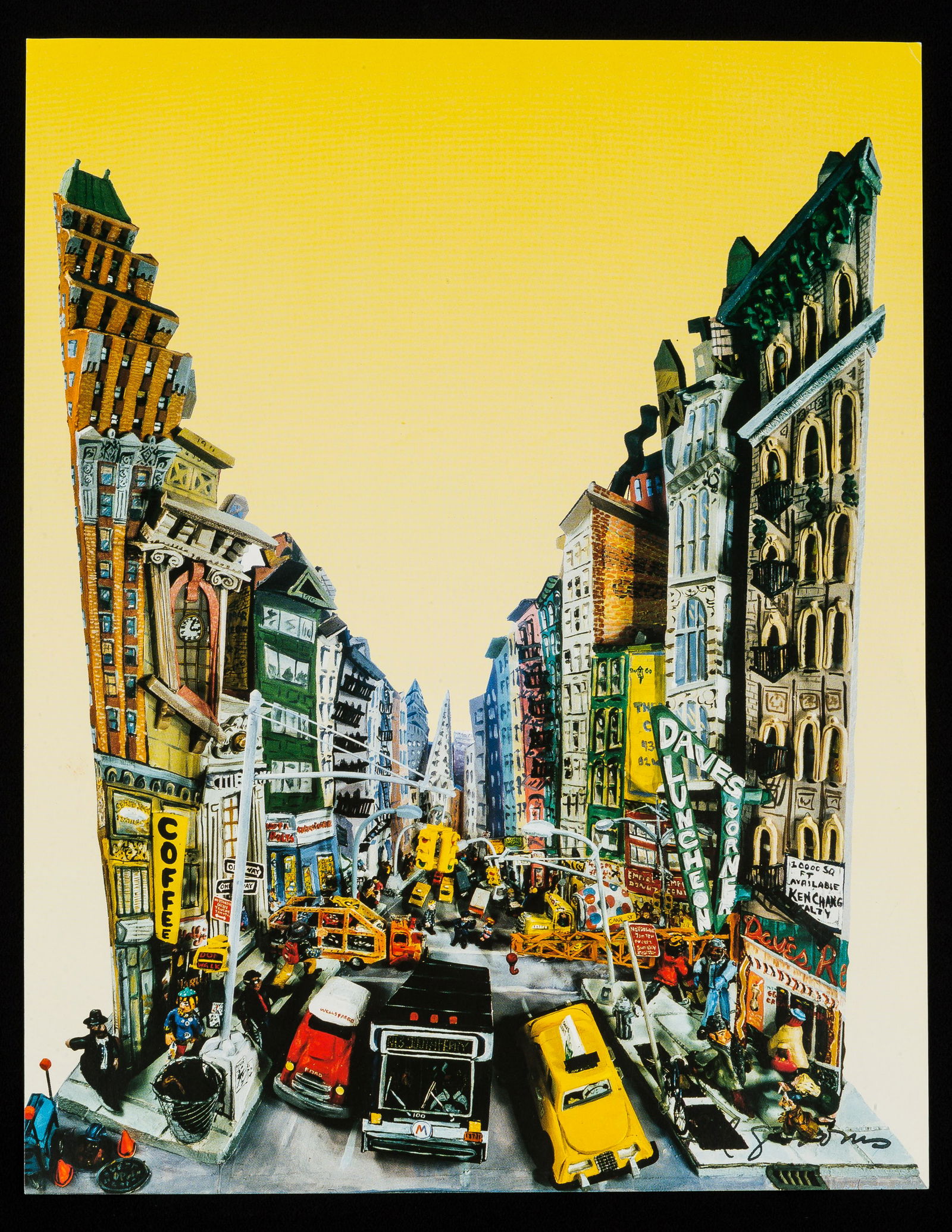 Red Grooms "Looking Along Broadway" Lithograph (1 of 4)