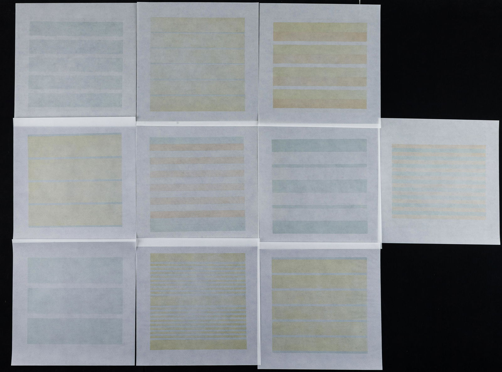 Agnes Martin Lithographs on Vellum (12) (1 of 4)