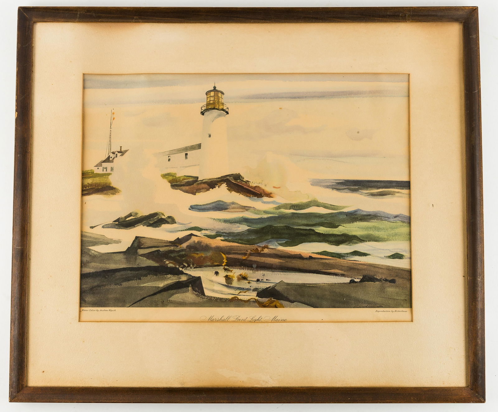 Andrew Wyeth Lighthouse Watercolor Print (1 of 6)