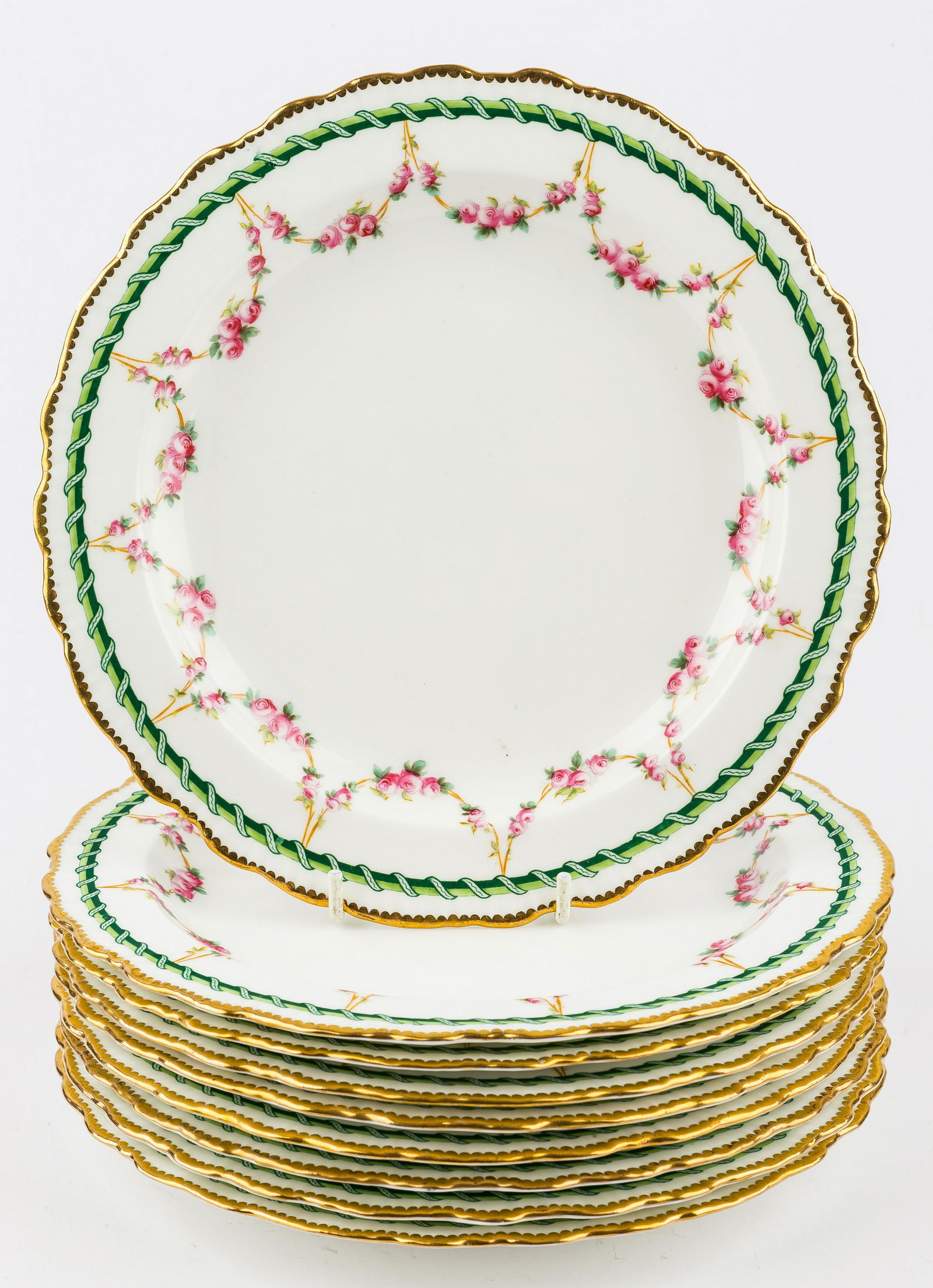 Cauldon England Porcelain Plates (9) (1 of 4)