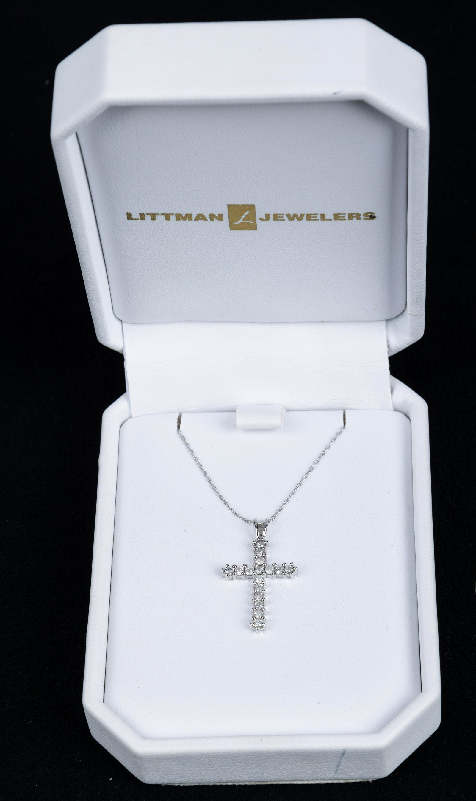 10K Gold Diamond Cross Necklace (1 of 2)
