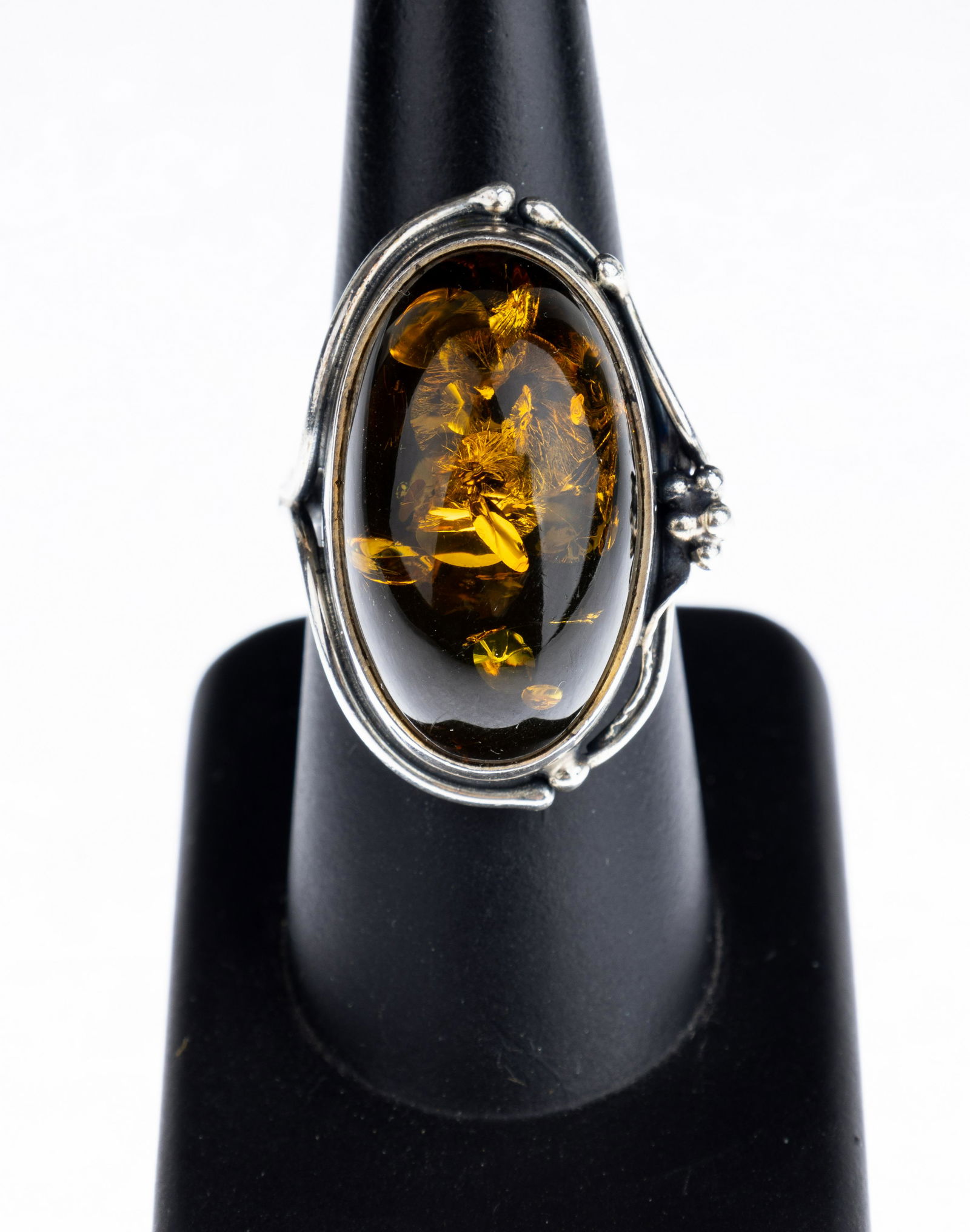 Vintage Sterling Amber Ring (1 of 6)