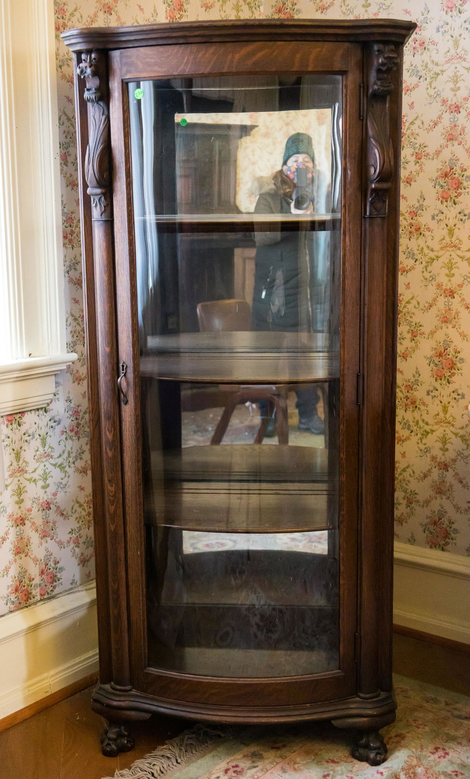 Bow Front Glass China Cabinet (1 of 5)