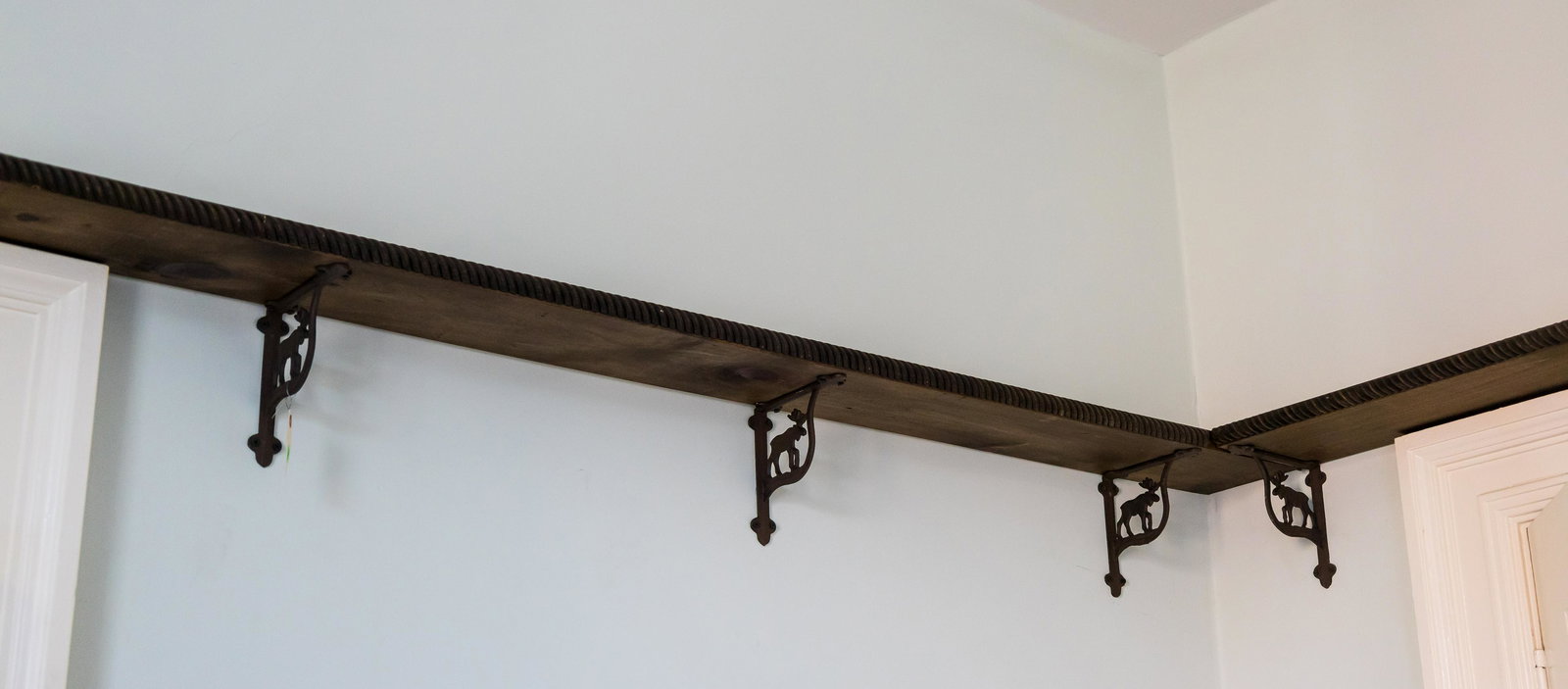 Wood Shelving w/ Cast Iron Moose Shelf Brackets (1 of 4)