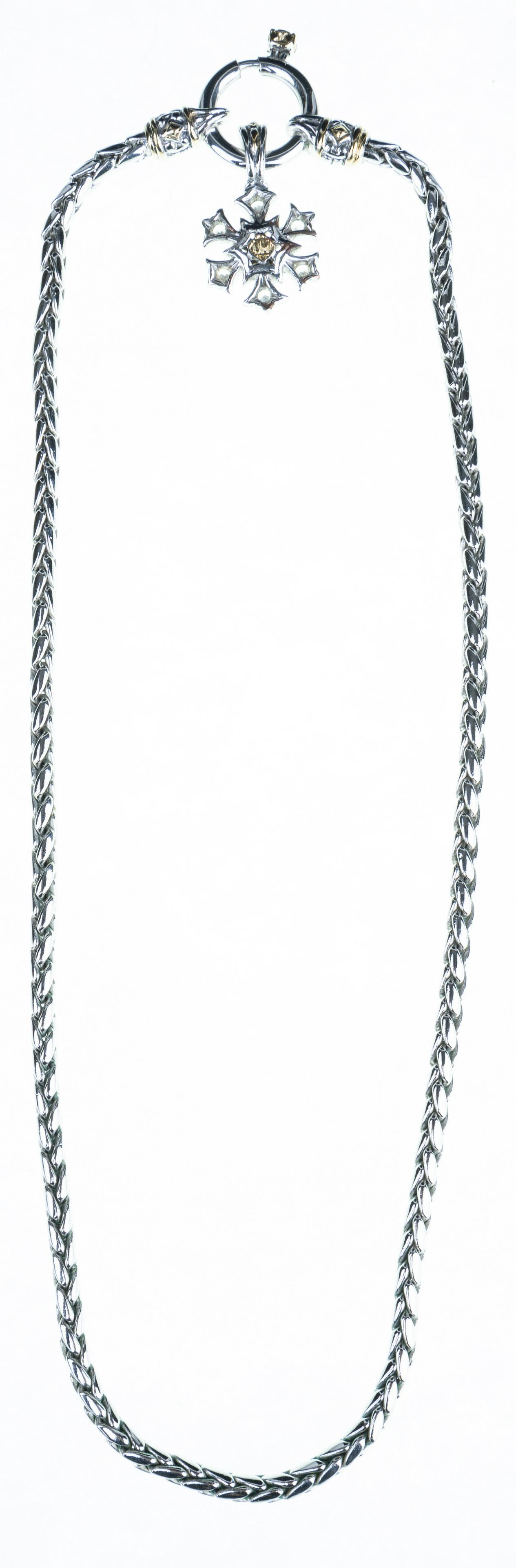 Sterling Silver 'JM' Snowflake Necklace (1 of 2)