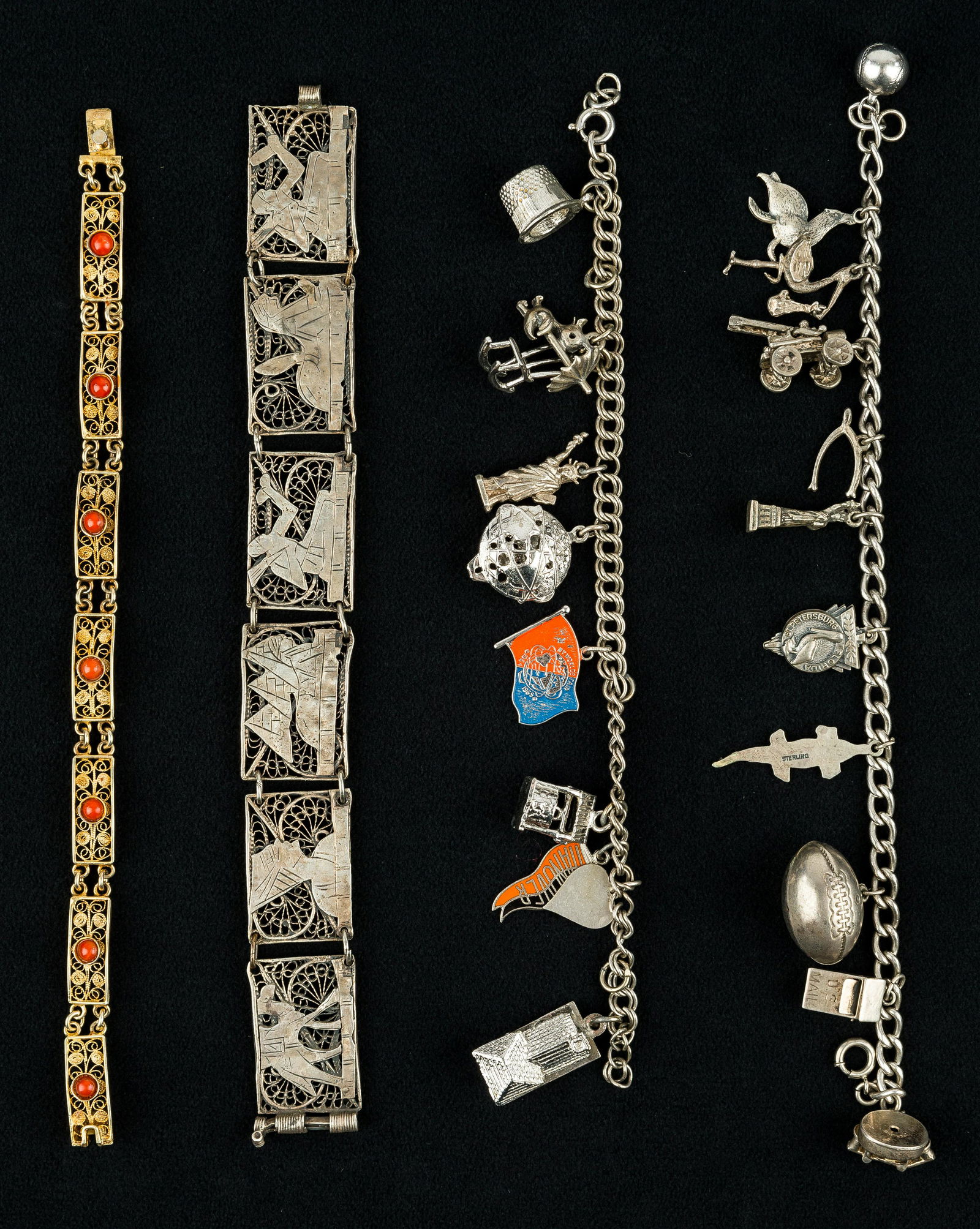 Sterling and .800 Silver Bracelets (1 of 6)