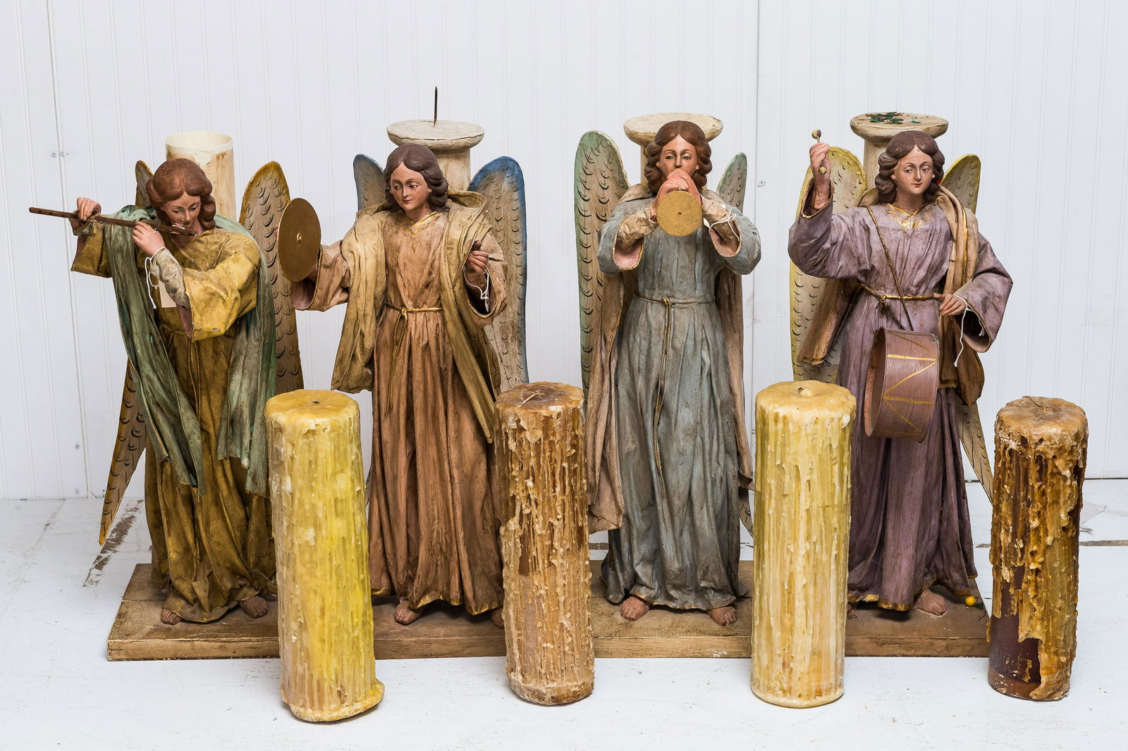 Large Paper Mache Christmas Angels with Candles (1 of 10)