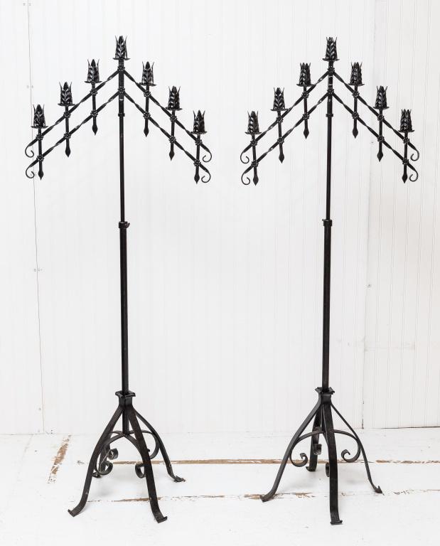 Adjustable Wrought Iron Candle Stick Stands (2) (1 of 6)