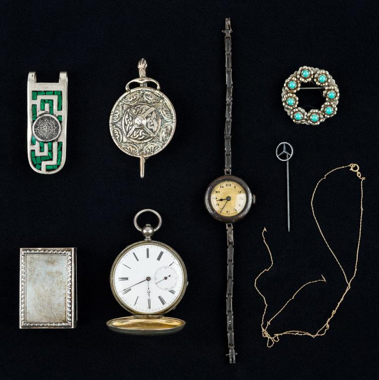 Sterling Silver Watches, Pins & Pocket Items (1 of 10)