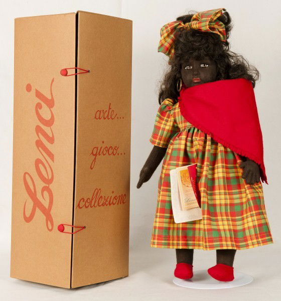 Lenci Doll: Lenci Naomi 19 3/4" Ltd Ed 700 felt doll; 1st black doll made in 30 years