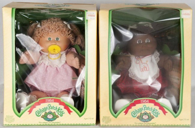 Cabbage Patch Kids: Pair of Cabbage Patch Kids 1984, Dawn Galina and George Autumn by Coleco