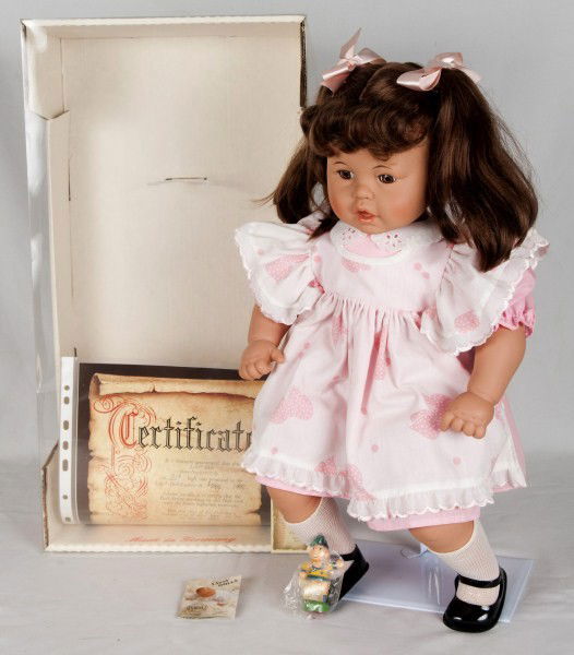 Lissi Doll: Lissi, Janice, 21", West German doll, limited to 1000, 1992, Hand signed on belly, with toys