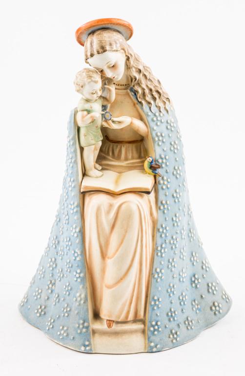 Vintage Hummel Goebel Hummel 'Flower Madonna': 1950's Hummel Goebel Hummel 'Flower Madonna & Child' figure, approx 11.5"H, no apparent damage.