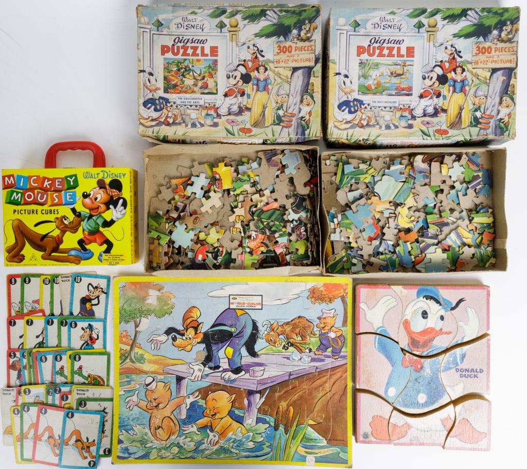 Vintage Disney Puzzles & Playing Game Cards (1 of 5)