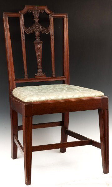 Potthast Sheraton Style Square Back Side Chair: Potthast Sheraton style square back side chair