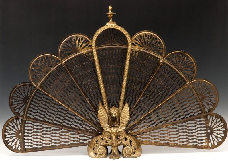 760 Victorian Brass Fan Shaped Fireplace Screen Jun 25 2018 760 Victorian Brass Fan Shaped Fireplace Screen