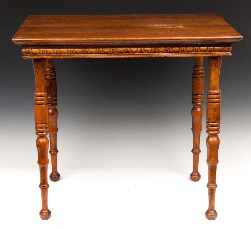 Oak Sewing Table: Oak sewing table, 22"h x 22"w x 18"d