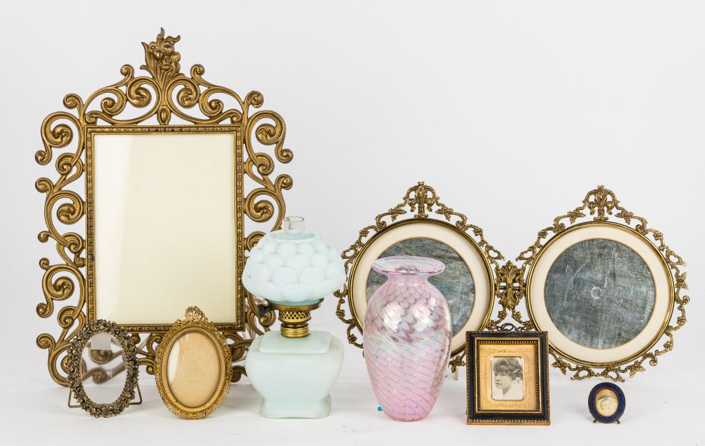 Brass Frames, Mirror, Glassware (1 of 11)
