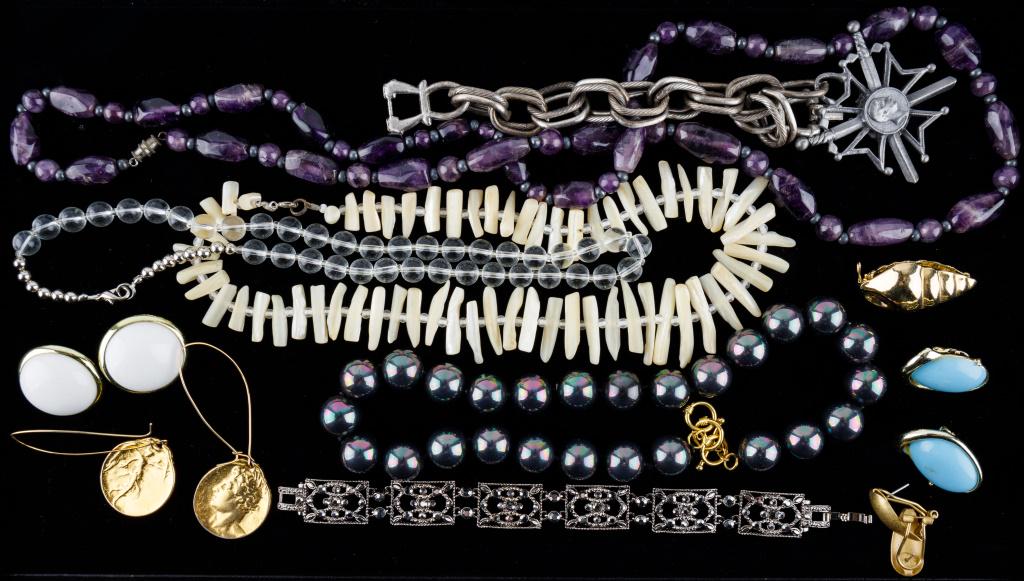 Amethyst Necklace and Vintage Jewelry (1 of 4)