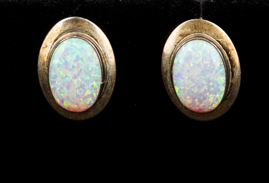 Sterling Opal Earrings (1 of 3)