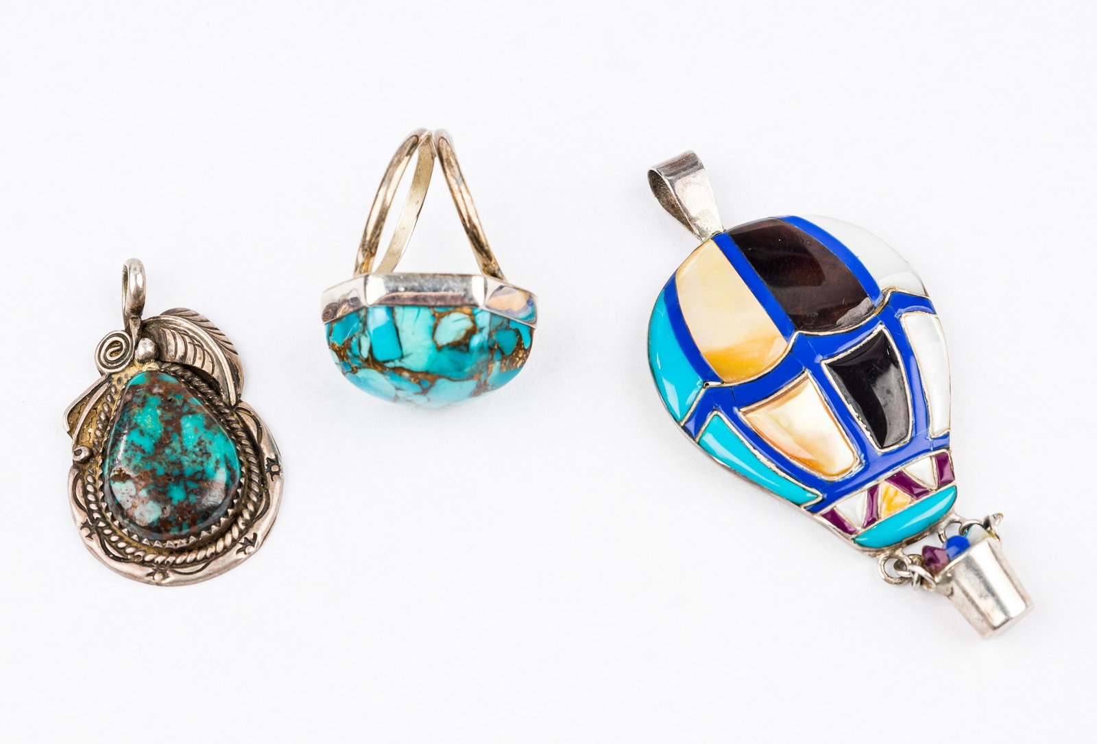 Vintage Native American Silver Turquoise Jewelry (1 of 5)