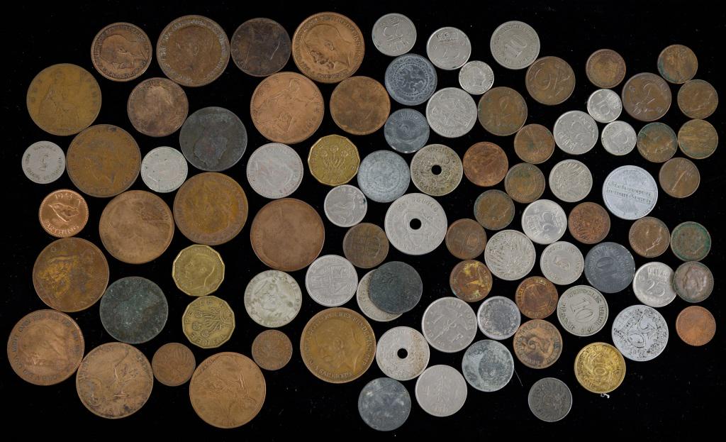 Antique & Vintage Foreign Coins: Foreign coins from Germany, Britain, Belgium and the Netherlands.