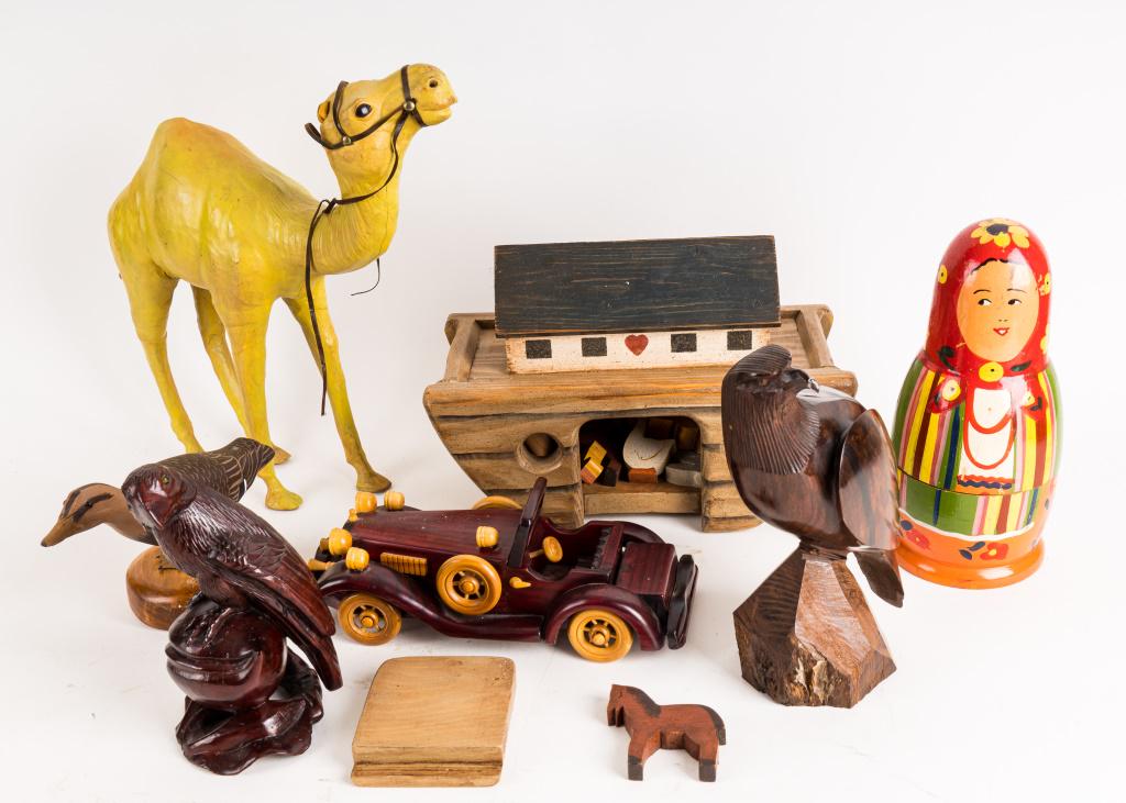 Collectable Wood Figures, Carved Birds & Animals (1 of 3)