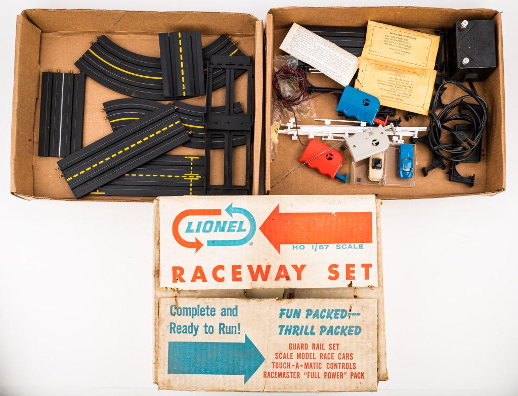 Lionel Racing Set (Partial) with Raceway and Box (1 of 4)