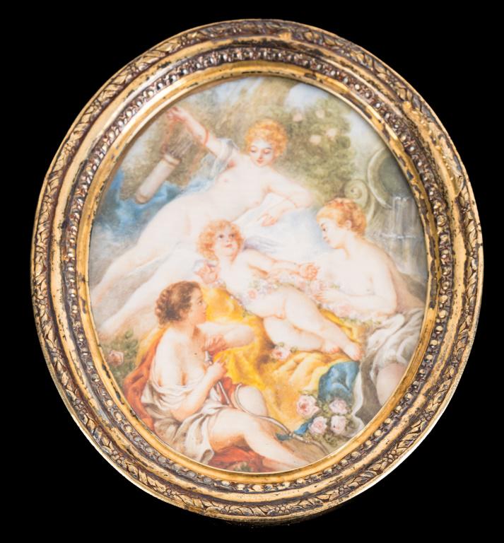 Early Rare Silver Watercolor Miniature (1 of 2)
