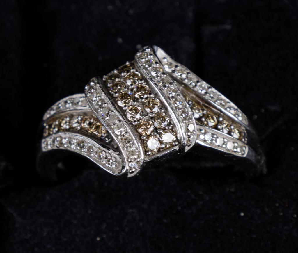 10K White Gold Pave Diamond Ring (1 of 3)