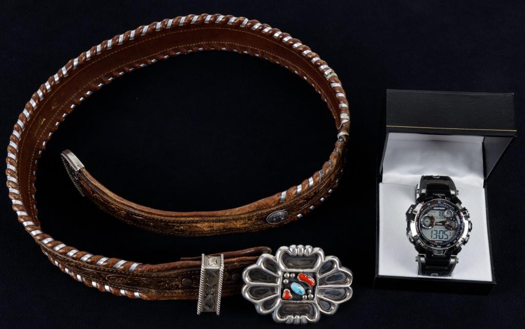 Sterling Western Style Belt, Armitron Wristwatch (1 of 7)