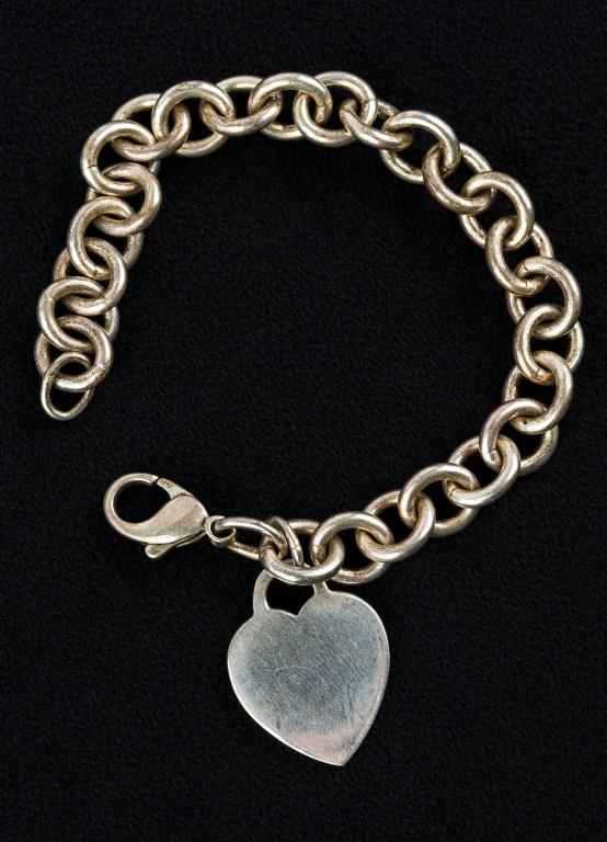 Tiffany and Company Sterling Heart Bracelet (1 of 2)
