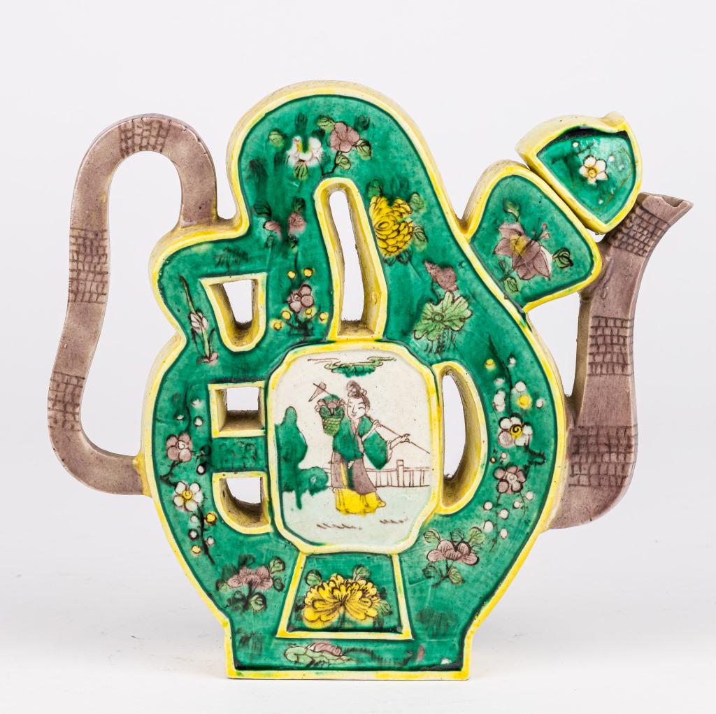 Chinese Porcelain Famille Verte Puzzle Teapot Sep 16 2022 Keystone 135603801 1 X