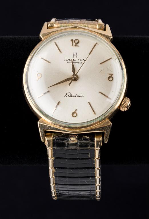 Hamilton Vintage Watch: Masterpiece electric wristwatch. Not working consistently, as found.