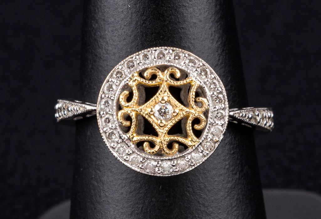 14K White Gold and Diamond Dress Ring (1 of 8)