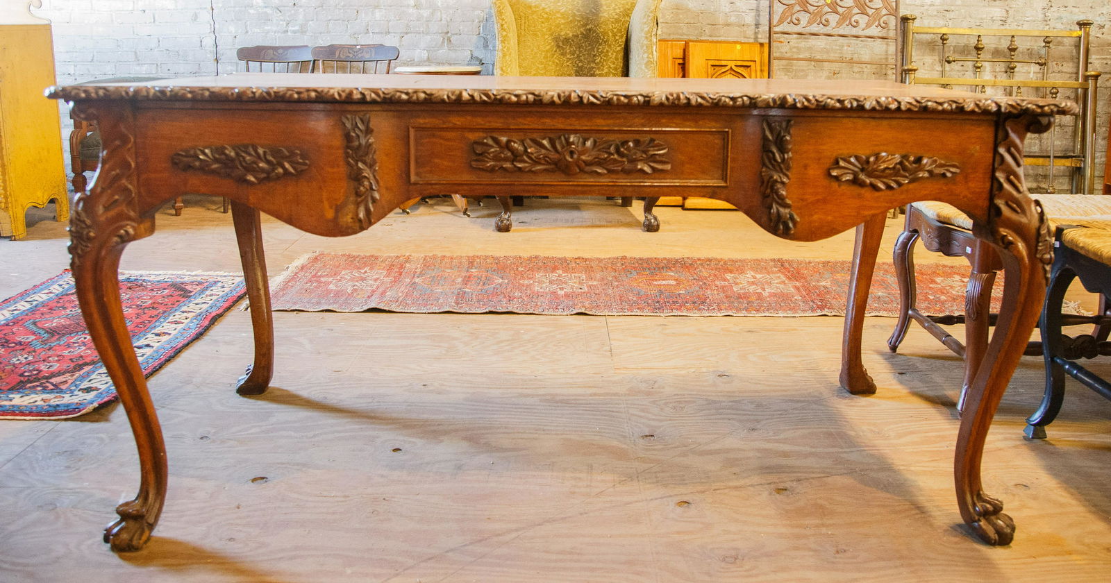 English Library Table, Late 19th/Early 20th C (1 of 10)