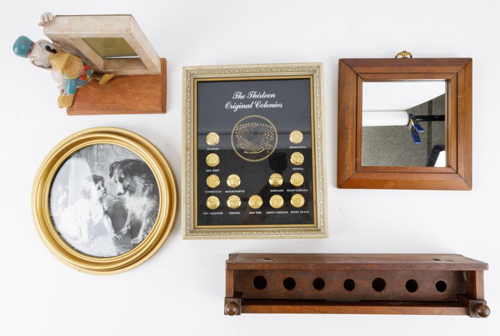 Carved Wood Decorative and Button Display (1 of 5)