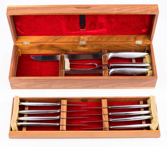 Gerber Steak Knives In Original Wood Box
