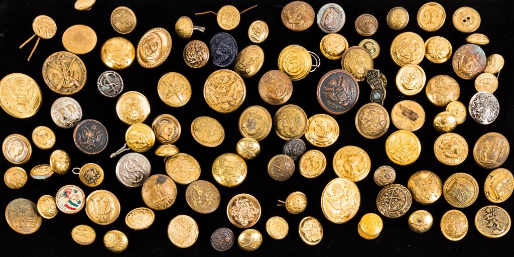 Antique Military and Marine Button Collection (1 of 5)