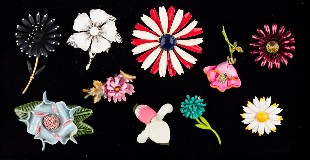 Vintage and Art Mod Floral Brooch Collection (1 of 2)
