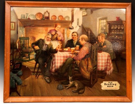 Old Reading Beer Advertising: Old Reading Beer advertising print framed. ca 1950