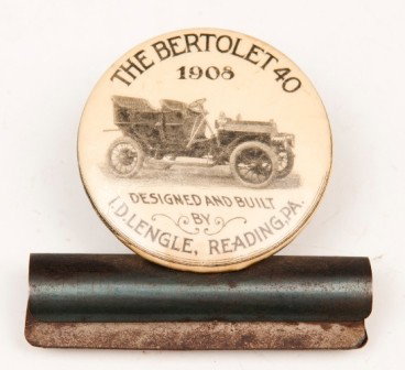 The Bertolet 40, Reading PA Car Mfg Co. Advertisin: The Bertolet 40, Reading PA Car Mfg Co. Advertising 1908