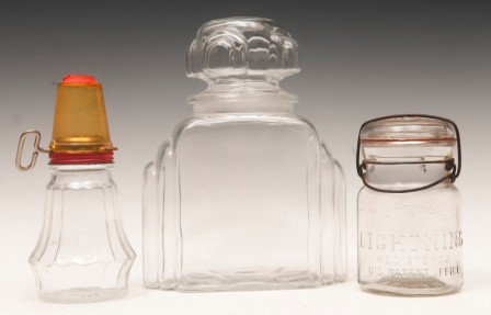 Art Deco Jar, Lighting Pint Jar & Nut Chopper: Art Deco Jar, Lighting Pint Jar & Nut Chopper