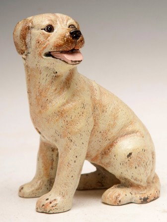 Cast Iron Dog Doorstop: Cast Iron Labrador Doorstop, 6"h