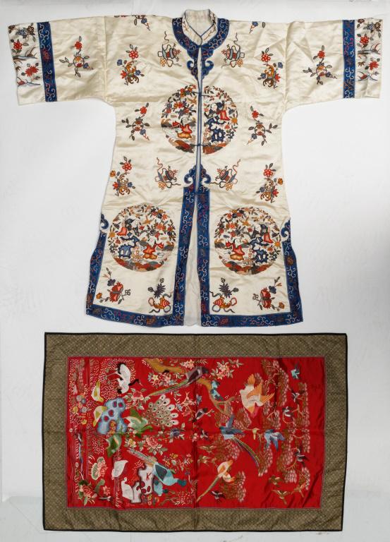 Antique Chinese Robe and a Panel (2 Pcs) (1 of 6)