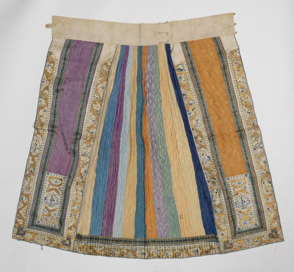 Chinese Multi-Colored Silk Skirt (1 of 4)