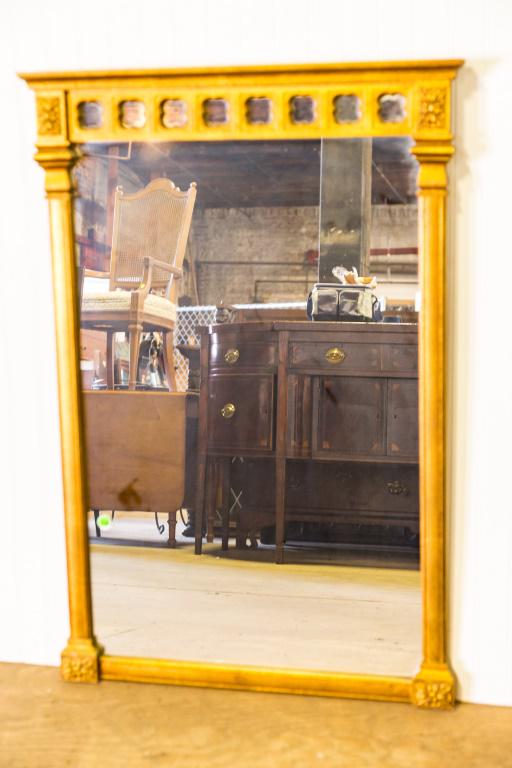 1930s Era Antique Style Mirror: Approx 38.5" x 26.5"