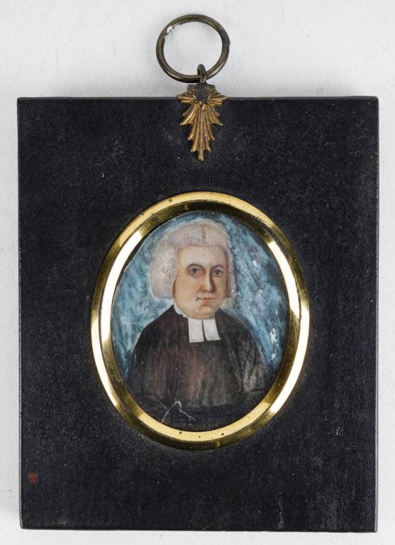 Antique Watercolor Portrait Miniature (1 of 2)